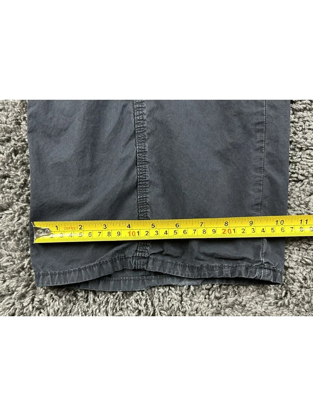 Zara Mens Wide Leg Cargo Pants Baggy Multi Pocket Washed Gray Black Size M